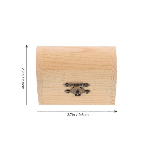 2Pcs Solid Wooden Arc Design Storage Boxes Gift Boxes Treasure Boxes (Small) 2