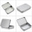 3pcs Tinplate Storage Boxes Storage Cases for Holding Key Chains Gifts (Silver) 3