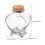 4 botellas de deseos de vidrio con corcho transparente, forma de corazón 2