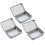 3pcs Tinplate Storage Boxes Storage Cases for Holding Key Chains Gifts (Silver) 1