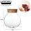 Clear Glass Bottles 500ml - Cork Stopper Storage Jars 2