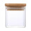 (100x100mm)Squared Transparent Glass Storage Jar With Lid Moisture-proof Tea Coffee Beans Container 1