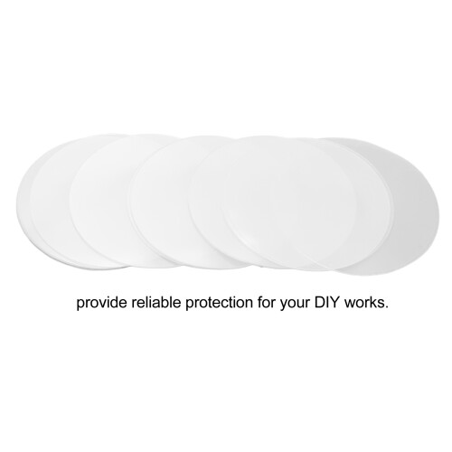 200Pcs Clear PVC Badge Film 44MM Multi-Purpose Protective Sheets 2