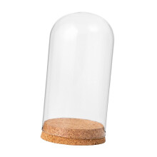 (9cmx12cm)Glass Dome Display Cloche Bell Jar Display Dome Case For Office Wedding Home 8cmx10cm