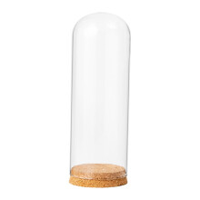 (9cmx18cm)Glass Dome Display Cloche Bell Jar Display Dome Case For Office Wedding Home 8cmx10cm