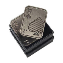 (A) Sensory Toys Poker Style Magnetic Push Slider Adult Metal EDC Fidget Skull Toys