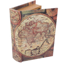 (19.10X12.60X4.30CM)Fake Book Box Retro False Book Box  Book-type Jewelry Keepsake Box Bookshelf Prop