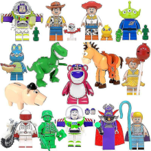 Lot de 15 blocs de construction Toy Story de dessin animé, figurines d'action