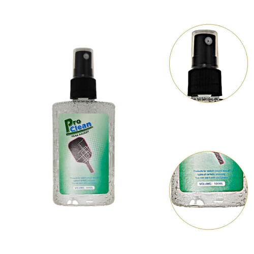 (Square Bottle Set)Pickleball Racket Cleaning Spray with Sponge 100 ml Portable Maintenance Kit Round 2