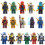 Ensemble de 16 mini blocs de construction de poupées de la série de personnages Phantom Ninja, cadeau 1