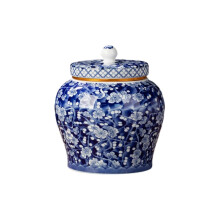 (Estilo A) Tarro de cerámica para almacenar té, tarro de jengibre esmaltado, versátil, pequeño y delicado