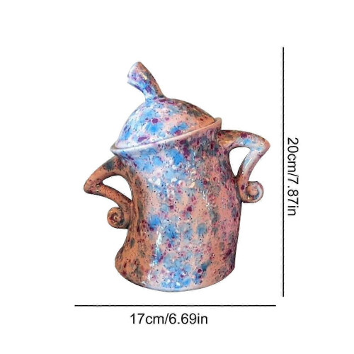(Pink)Charming Ceramic Storage Jars with Colorful Flair 2