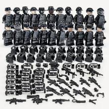 22kpl Black Swat Police Minifiguuri Lelu Minifiguurit Lasten Lahja
