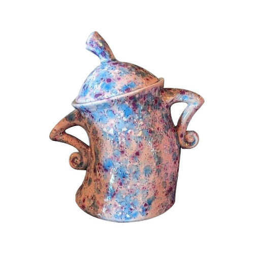 (Pink)Charming Ceramic Storage Jars with Colorful Flair