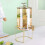 (Gold)Beverage Dispenser Stand Round Base 20cm Support Bracket Cold Water Jug Holder 5