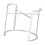(Silver)Beverage Dispenser Stand Round Base 20cm Support Bracket Cold Water Jug Holder 5