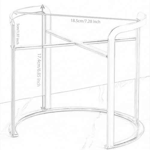 (Silver)Beverage Dispenser Stand Round Base 20cm Support Bracket Cold Water Jug Holder 2