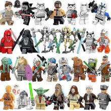 29pcs Mini Star Wars Series Building Block Figure Luke Darth Vader Jedi Master Yoda The Mandalorian