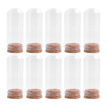 (30 mm x 70 mm) 10 piezas de cúpulas de vidrio, frascos decorativos, ligeros, transparentes, accesorios,