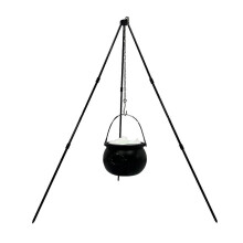 (S)Halloween Witch Cauldron Decorations Outdoor Large Glowing Witches Cauldron on Tripod Spooky Candy