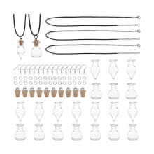 (collar pendientes se)Mini botellas de vidrio transparente, frascos con tapones de corcho para proyectos