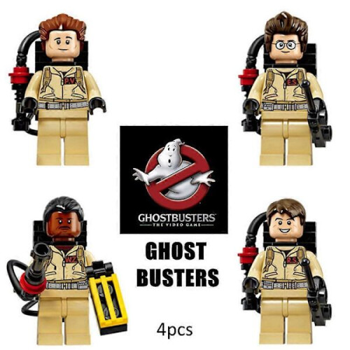 Lot de 4 figurines Ghostbusters, blocs de construction, jouets, figurines, jouets de collection pour