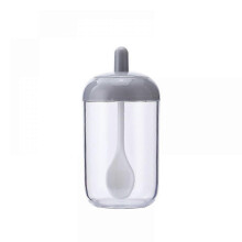 (style9360)2 PCS round spice jar gray