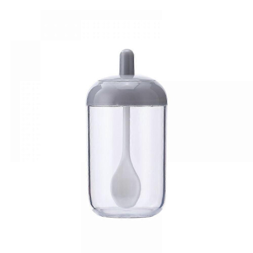 (style9360)2 PCS round spice jar gray