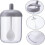 (style9360)2 PCS round spice jar gray 3