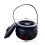 (A)Halloween Candy Bucket Decoration Handheld Witch Cauldron Black Plastic Pot Flame Barrel with Handle 3