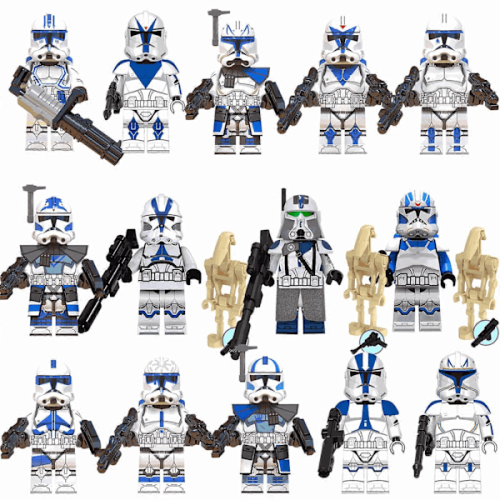 Figurines d'action du 501e Clone Trooper, 17 pièces. Figurines Star Wars, blocs de construction, jouets,