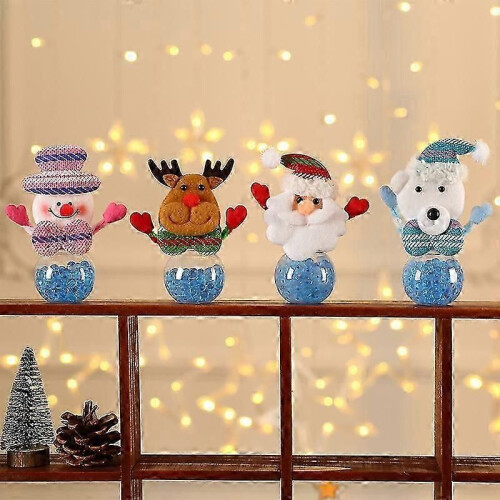 (Muñeco de nieve de amor) Tarro de dulces navideños transparente Tarro de dulces navideños Contenedor 2