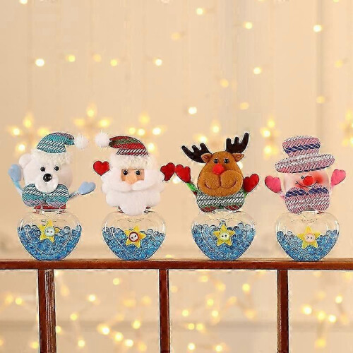 (Amor de ciervo) Tarro de dulces navideños transparente Tarro de dulces navideños Contenedor de galletas 1