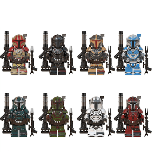 8 Mandalorian Heavy Infantry Minifigures - Toy Action Figures