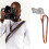Vintage Brown Leather Camera Shoulder Strap Widened Adjustable 66-86cm 5