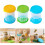 (Yellow  Blue mixed)Airtight Glass Kimchis Jar With Nonslip Base Functional Upsides Down Storage Solution 2