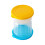 (Yellow  Blue mixed)Airtight Glass Kimchis Jar With Nonslip Base Functional Upsides Down Storage Solution 1