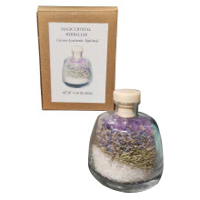 (Energía de inteligencia) Pequeña botella mágica de bruja, frasco de cristal de piedra triturada para