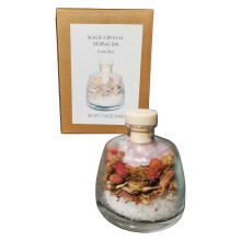 (Energía del amor) Pequeña botella mágica de bruja, frasco de cristal de piedra triturada para botellas