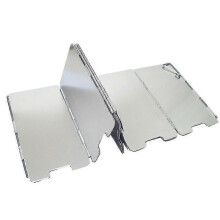 Portable 9 Plates Stove Wind Shield Folding Outdoor Picnic Bbq Gas Stovesilver2pcs