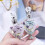 (Blue)10ml Glass Bottle Vase Handmade Clear Decorative for Flowers 3