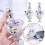 (Blue)10ml Glass Bottle Vase Handmade Clear Decorative for Flowers 4