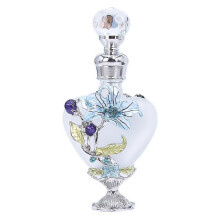 (Blue)10ml Glass Bottle Vase Handmade Clear Decorative for Flowers