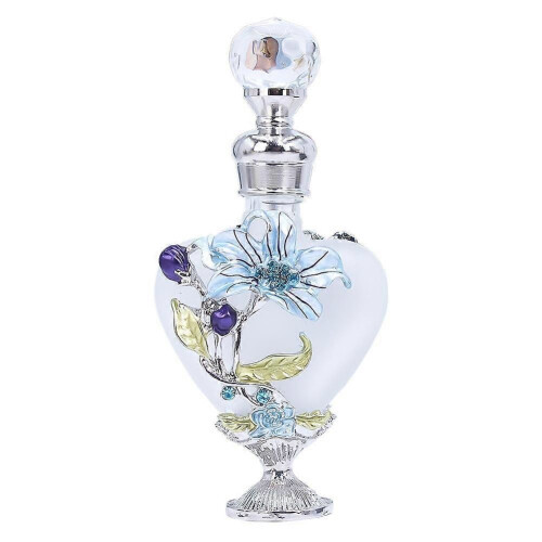 (Blue)10ml Glass Bottle Vase Handmade Clear Decorative for Flowers