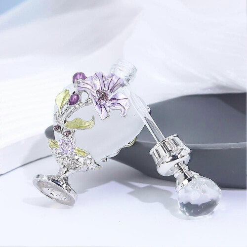 (Blue)10ml Glass Bottle Vase Handmade Clear Decorative for Flowers 1