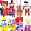 Lot de 8 mini-jouets d'action numériques de cirque, figurines d'action, blocs de construction, cadeaux 1