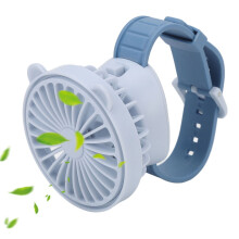 Portable Children Cartoon Watch Fan with 500mAh Battery, Adjustable Blue