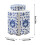 (Blue White)Porcelain Temple Jar Decorative Flower Vase Blue White 4