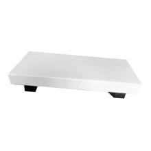 (Blanco) Soporte de pedestal de exhibición de madera Bandeja de tocador decorativa adecuada para uso