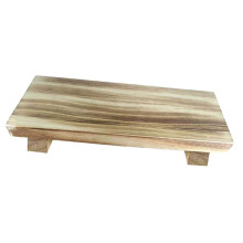 Pedestal de exhibición de madera (marrón claro) Bandeja decorativa para tocador, ideal para hoteles,